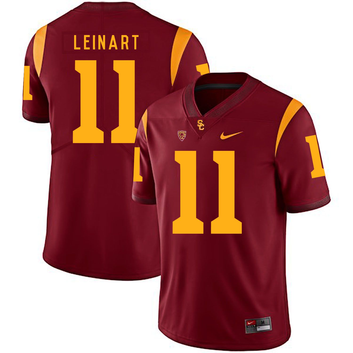 Men USC Trojans #11 Leinart Red Customized NCAA Jerseys->customized ncaa jersey->Custom Jersey